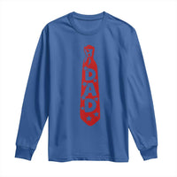 Dad Tie Star Music Lover Fathers Day Long Sleeve Shirt