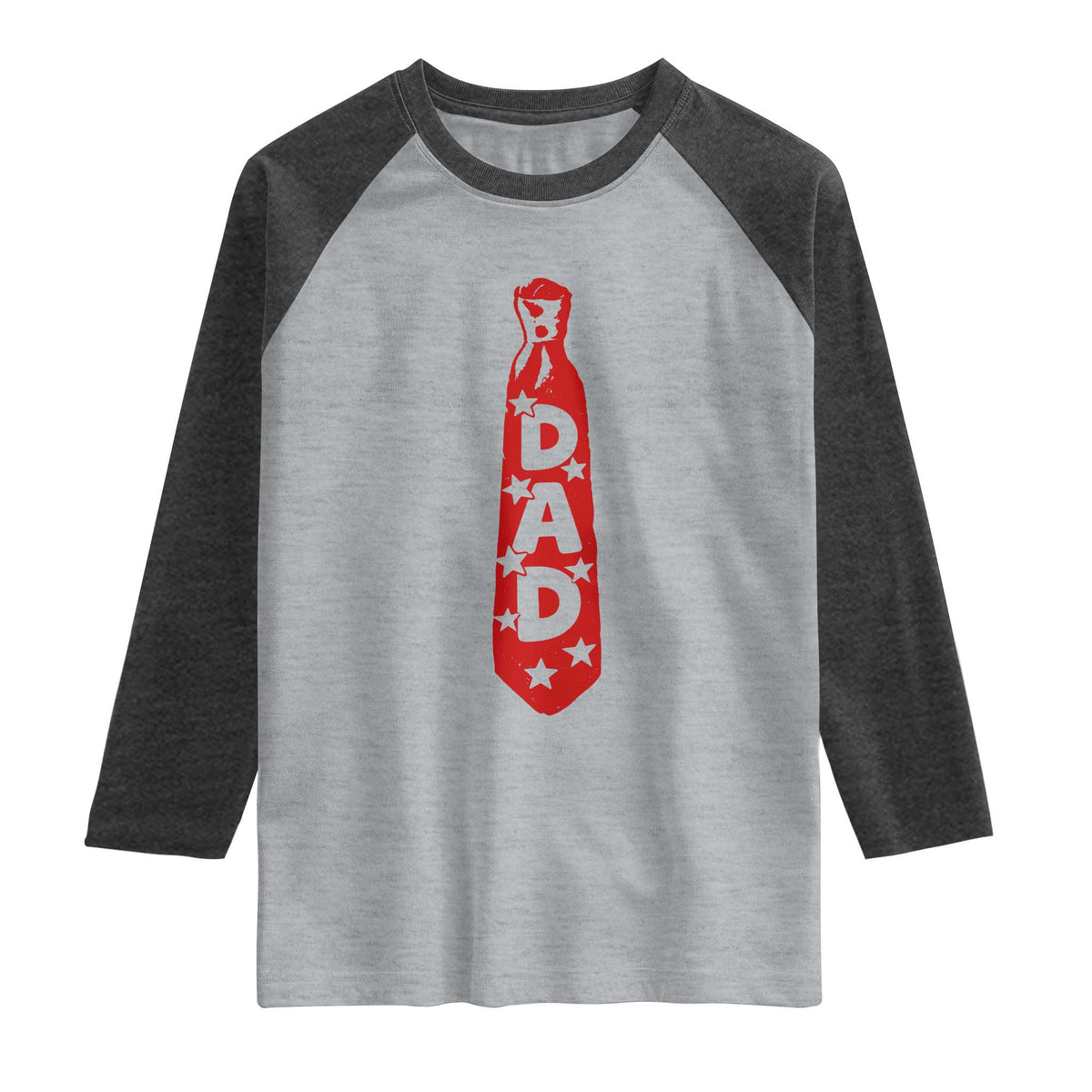 Dad Tie Star Music Lover Fathers Day Raglan Shirt