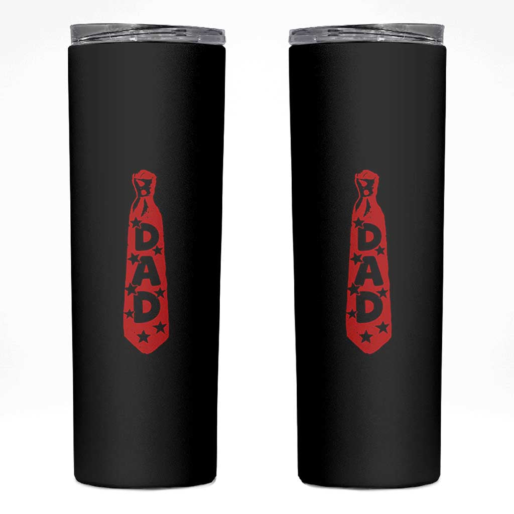 Dad Tie Star Music Lover Fathers Day Skinny Tumbler