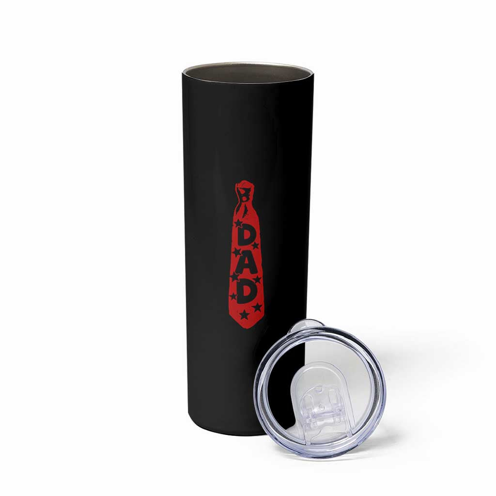 Dad Tie Star Music Lover Fathers Day Skinny Tumbler