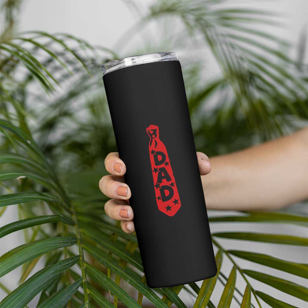 Dad Tie Star Music Lover Fathers Day Skinny Tumbler