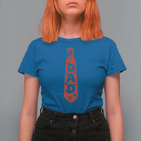 Dad Tie Star Music Lover Fathers Day T Shirt For Women