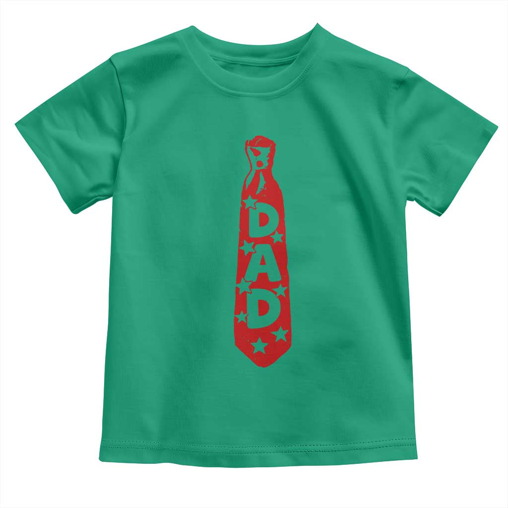 Dad Tie Star Music Lover Fathers Day Toddler T Shirt