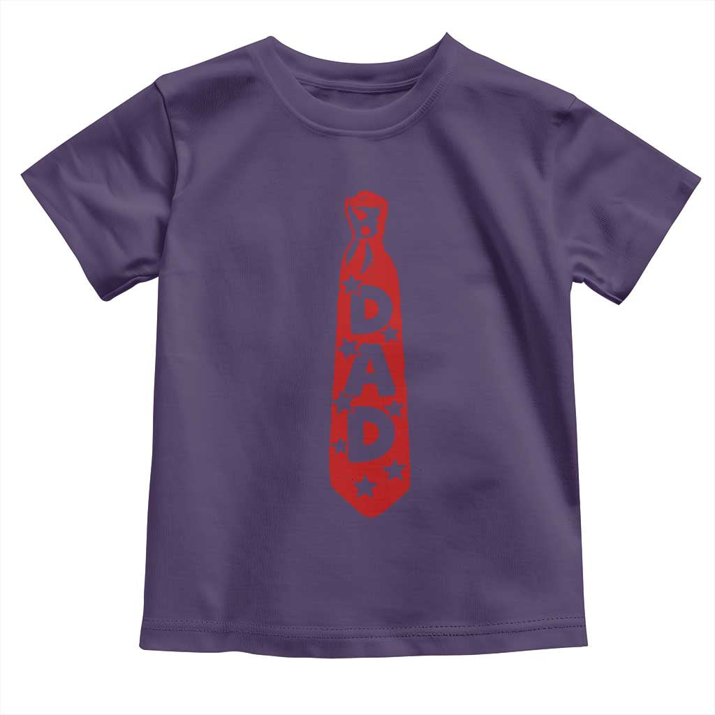 Dad Tie Star Music Lover Fathers Day Toddler T Shirt