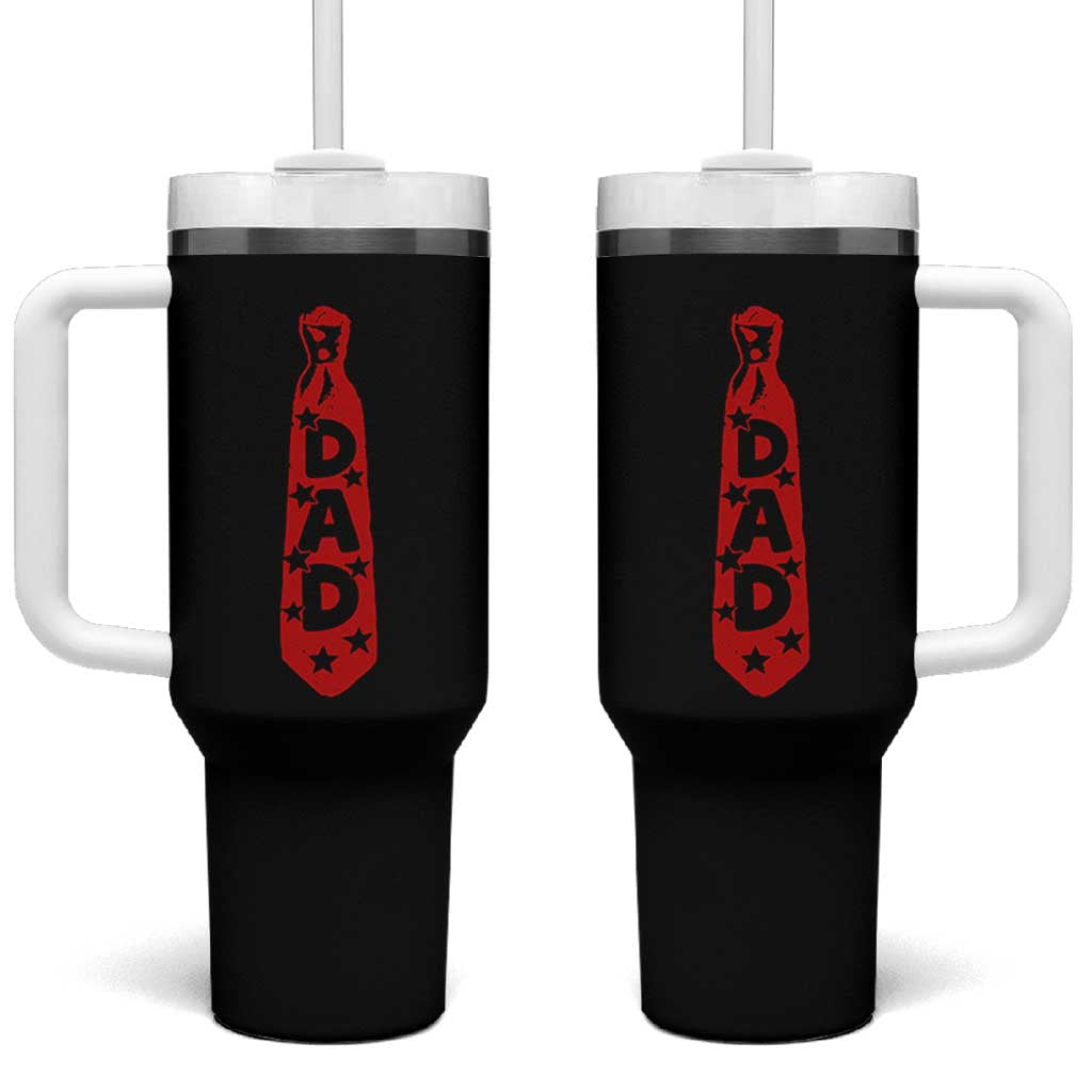 Dad Tie Star Music Lover Fathers Day Tumbler With Handle