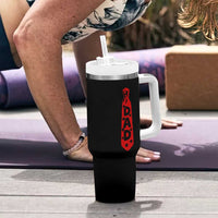 Dad Tie Star Music Lover Fathers Day Tumbler With Handle