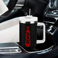 Dad Tie Star Music Lover Fathers Day Tumbler With Handle
