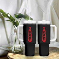 Dad Tie Star Music Lover Fathers Day Tumbler With Handle