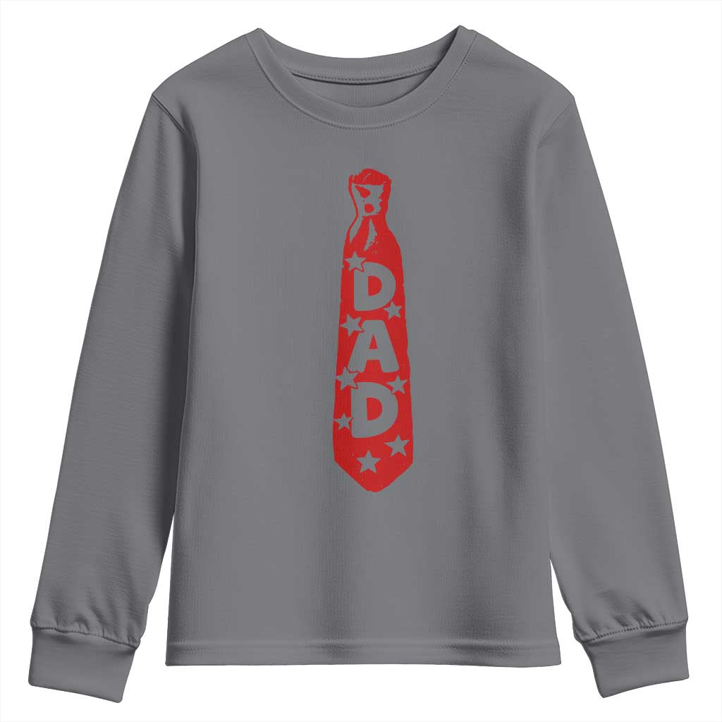 Dad Tie Star Music Lover Fathers Day Youth Sweatshirt