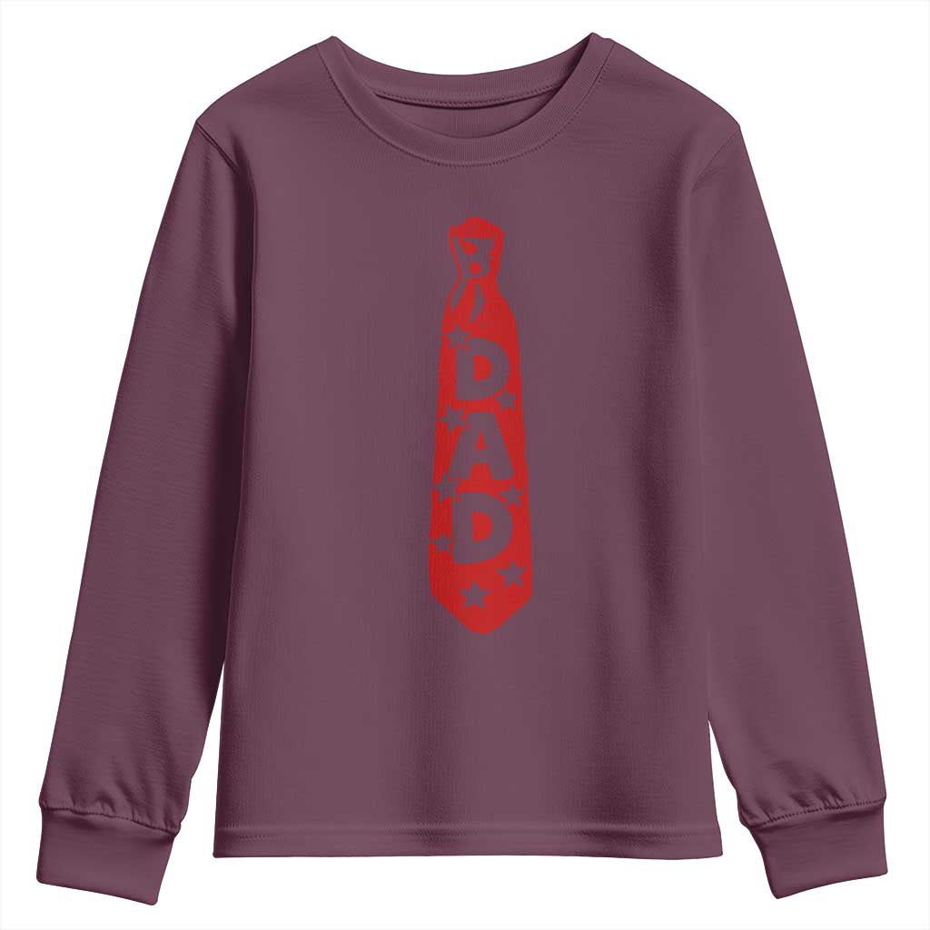 Dad Tie Star Music Lover Fathers Day Youth Sweatshirt