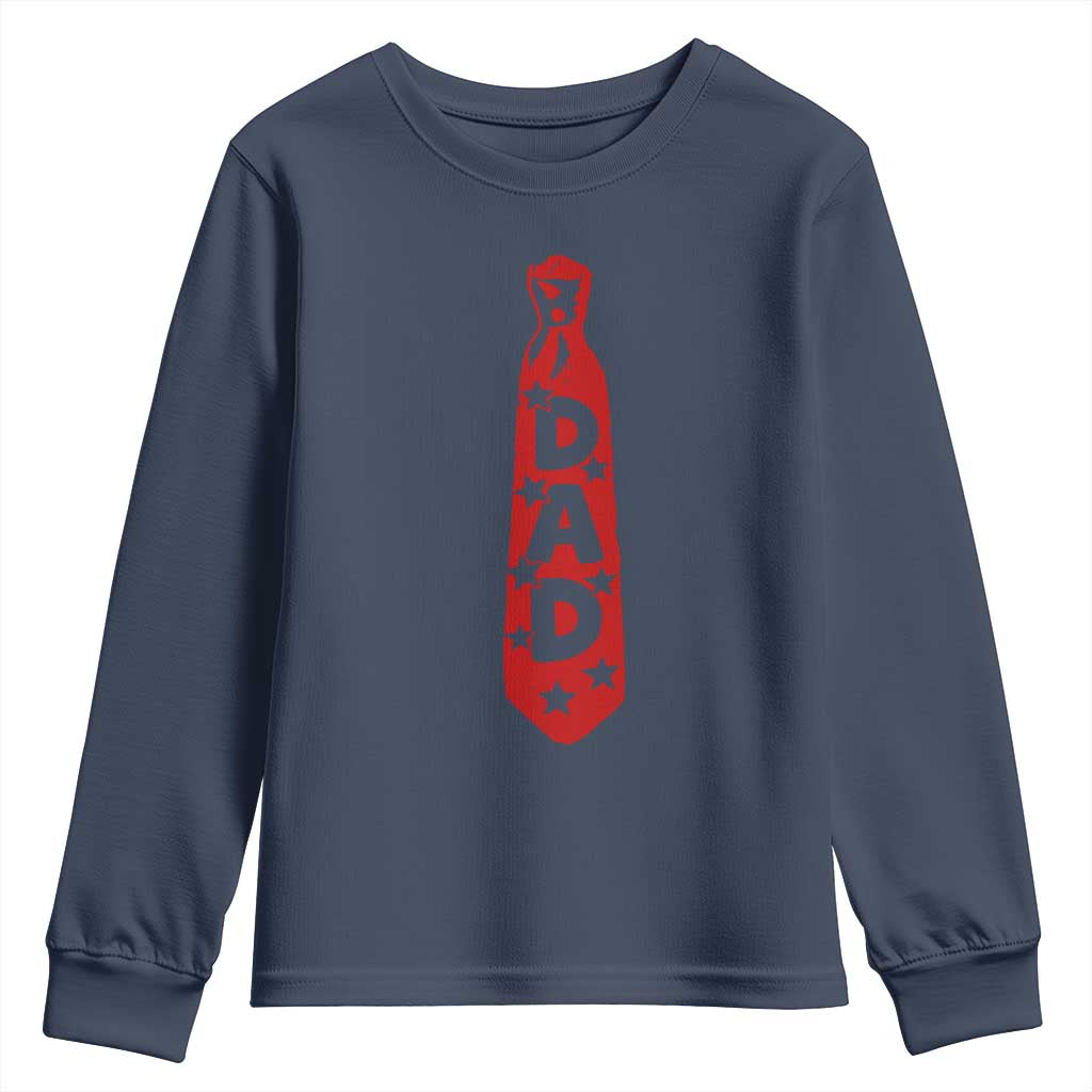 Dad Tie Star Music Lover Fathers Day Youth Sweatshirt