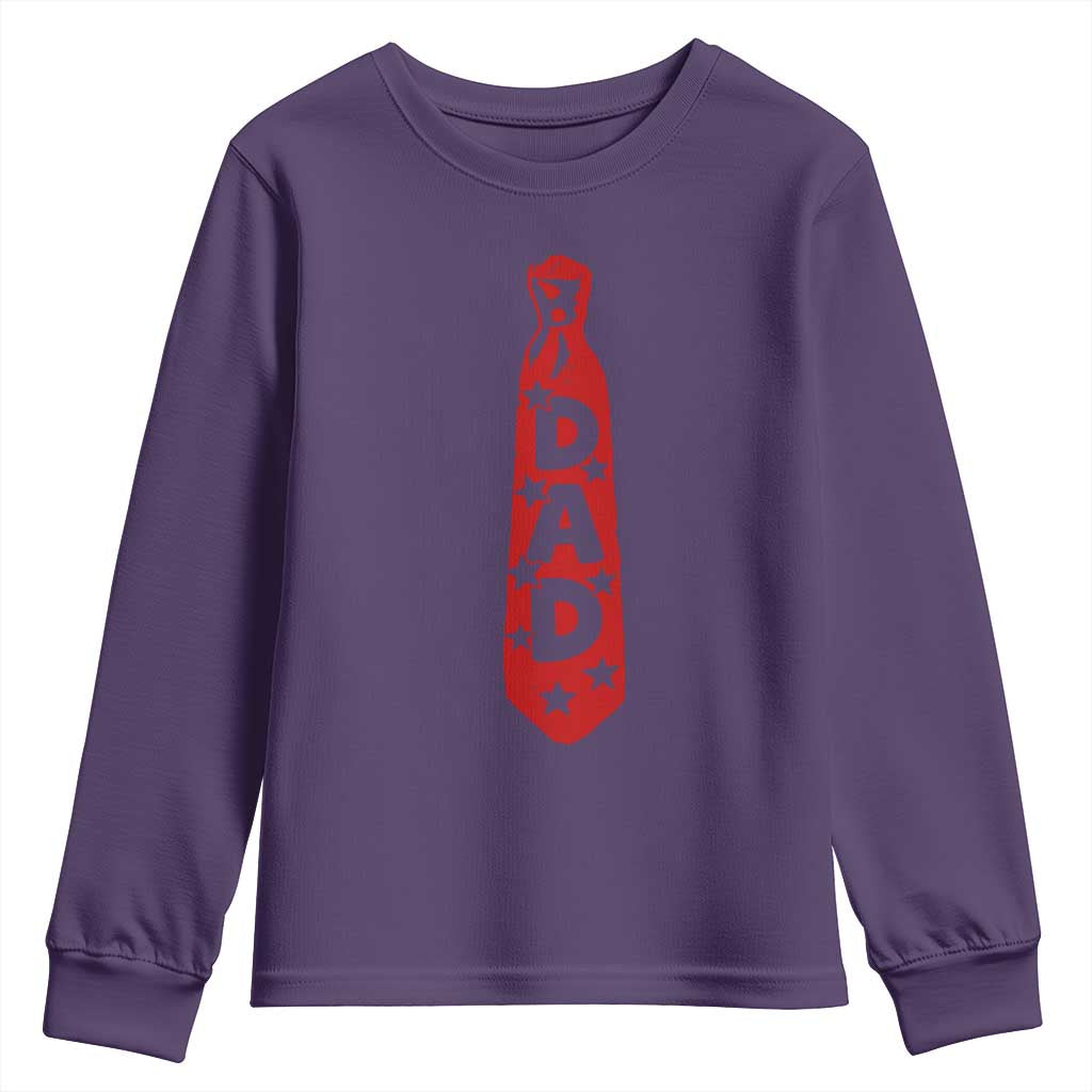 Dad Tie Star Music Lover Fathers Day Youth Sweatshirt