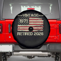 55th Birthday Retirement Spare Tire Cover Vintage 1971 Retired 2026 American Flag