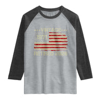 55th Birthday Retirement Raglan Shirt Vintage 1971 Retired 2026 American Flag
