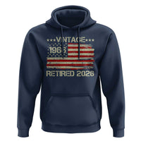 60th Birthday Retirement Hoodie Vintage 1966 Retired 2026 American Flag