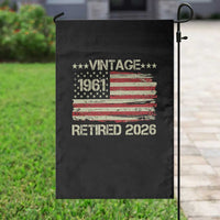 65th Birthday Retirement Garden Flag Vintage 1961 Retired 2026 American Flag
