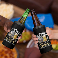 Western 4 in 1 Can Cooler Tumbler Cowboys And Beer That's Why I'm Here Funny Saying - Wonder Print Shop