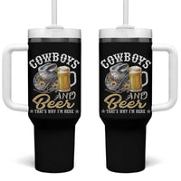 Western Tumbler With Handle Cowboys And Beer That's Why I'm Here Funny Saying - Wonder Print Shop