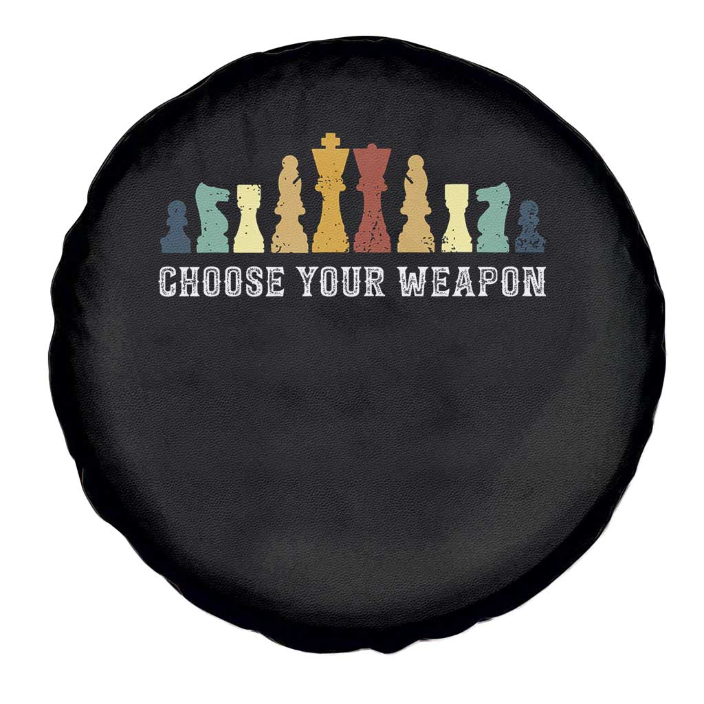 Chess Lover Spare Tire Cover Choose Your Weapon Retro Vintage