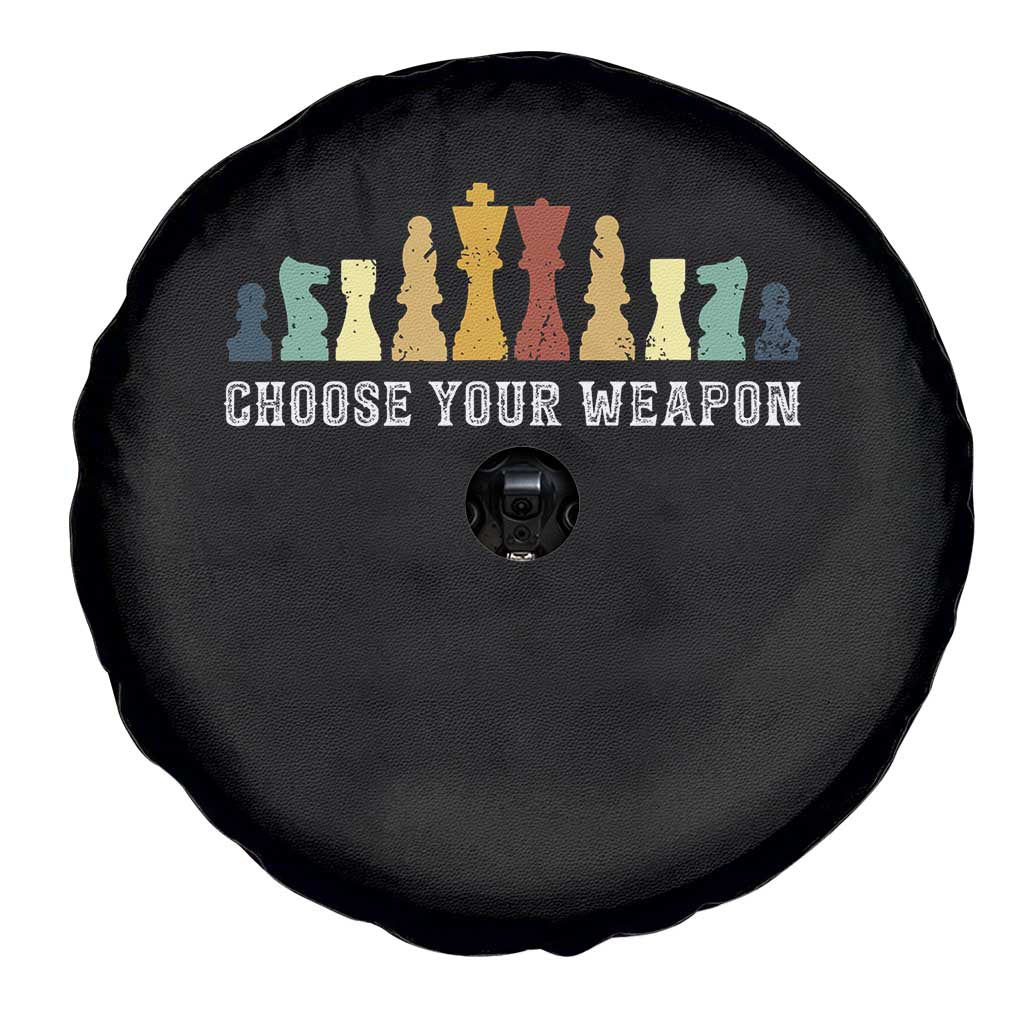 Chess Lover Spare Tire Cover Choose Your Weapon Retro Vintage