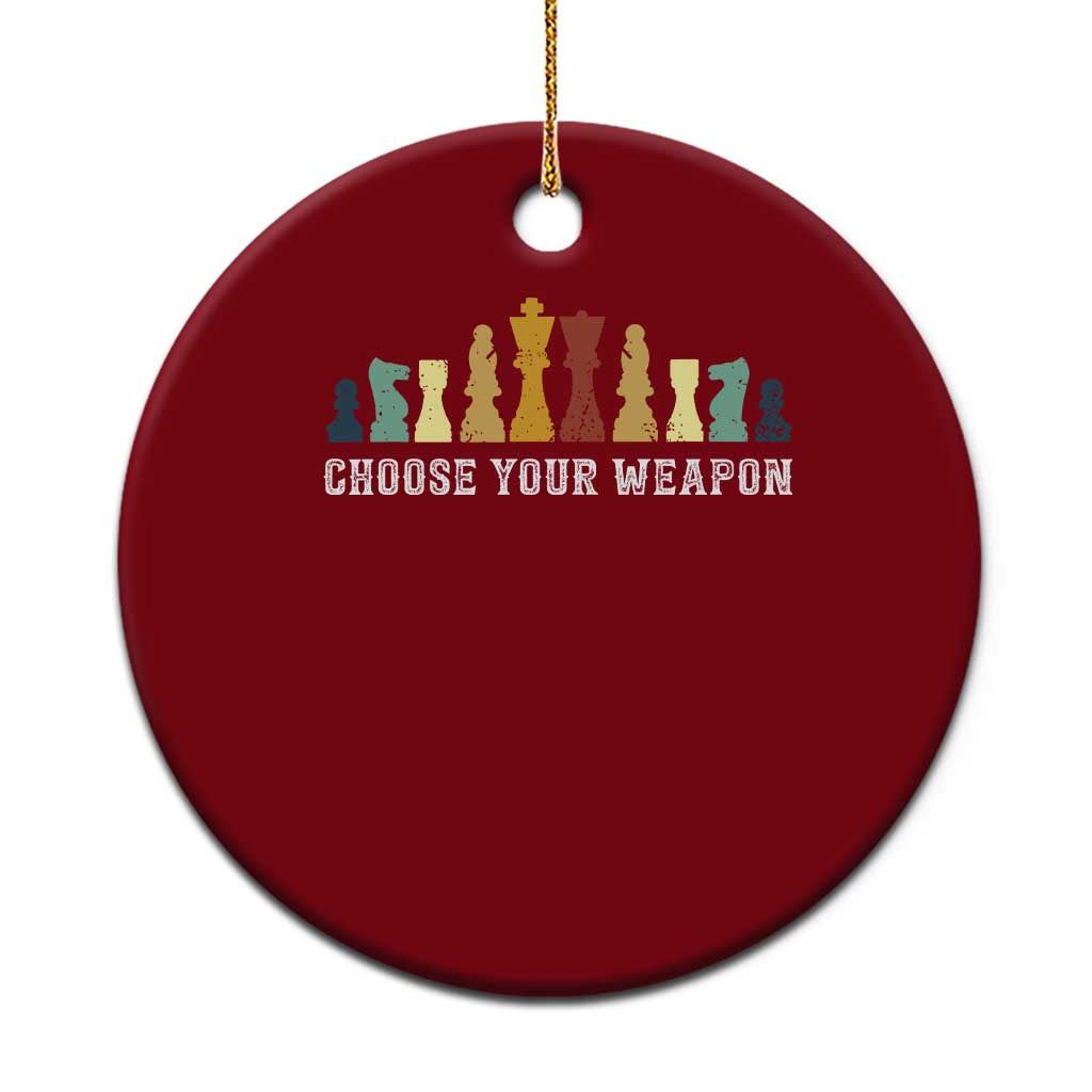 Chess Lover Ceramic Ornament Choose Your Weapon Retro Vintage TS11