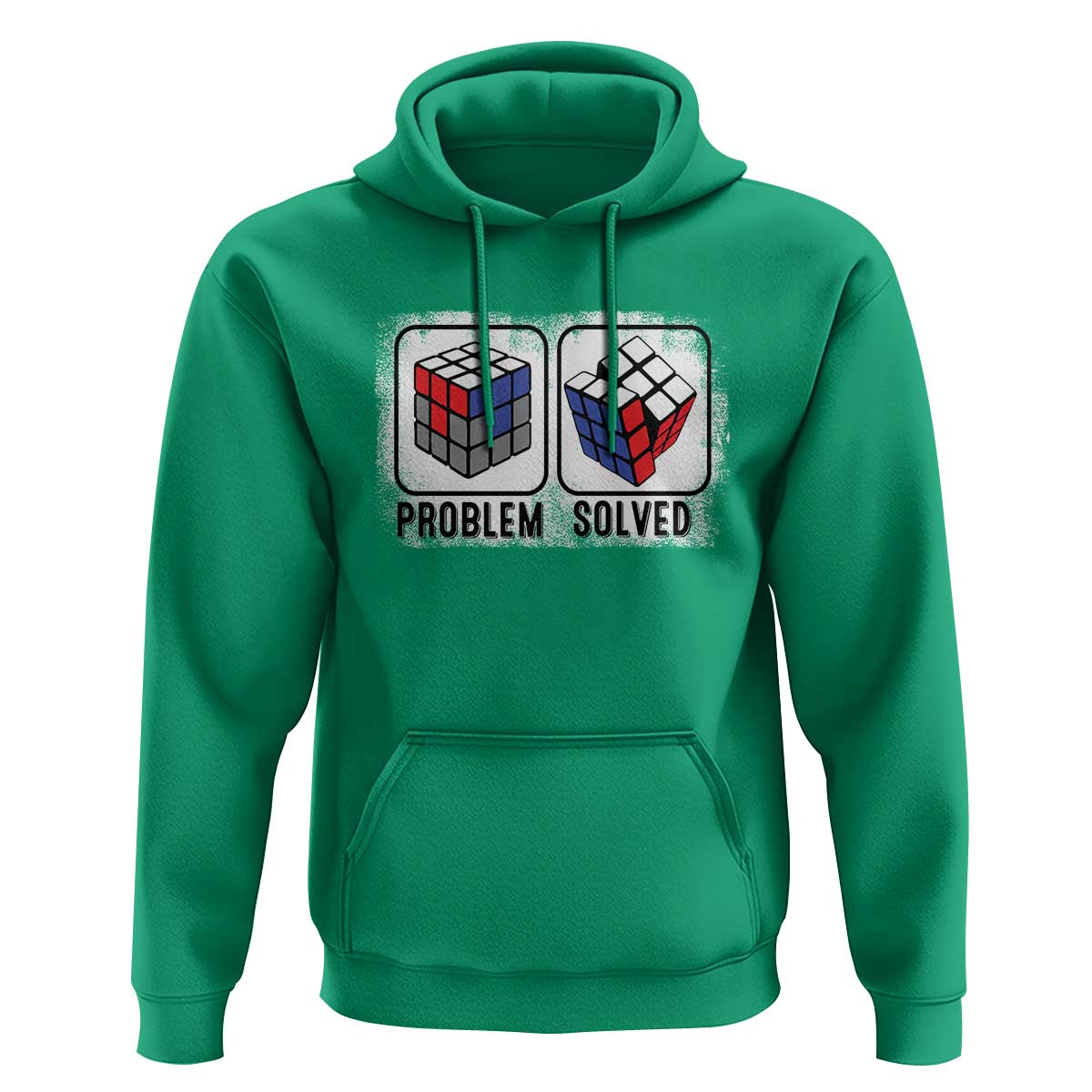 Competitive Puzzle Cube Rubik Hoodie Problem Solved Vintage Speed Cubing - Wonder Print Shop