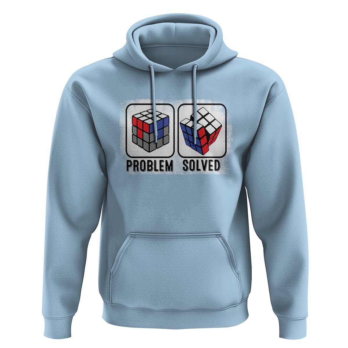 Competitive Puzzle Cube Rubik Hoodie Problem Solved Vintage Speed Cubing - Wonder Print Shop