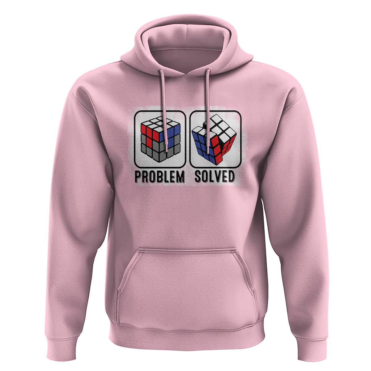 Competitive Puzzle Cube Rubik Hoodie Problem Solved Vintage Speed Cubing - Wonder Print Shop