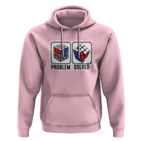 Competitive Puzzle Cube Rubik Hoodie Problem Solved Vintage Speed Cubing - Wonder Print Shop