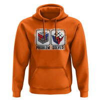 Competitive Puzzle Cube Rubik Hoodie Problem Solved Vintage Speed Cubing - Wonder Print Shop