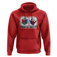 Competitive Puzzle Cube Rubik Hoodie Problem Solved Vintage Speed Cubing - Wonder Print Shop