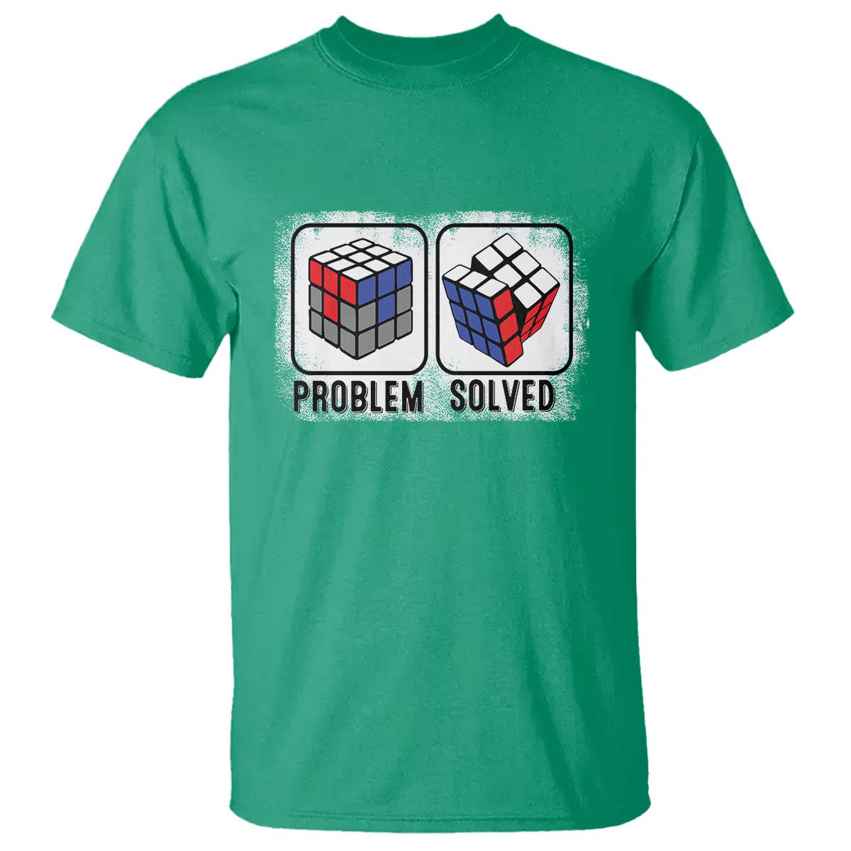 Competitive Puzzle Cube Rubik T Shirt Problem Solved Vintage Speed Cubing - Wonder Print Shop