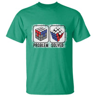 Competitive Puzzle Cube Rubik T Shirt Problem Solved Vintage Speed Cubing - Wonder Print Shop