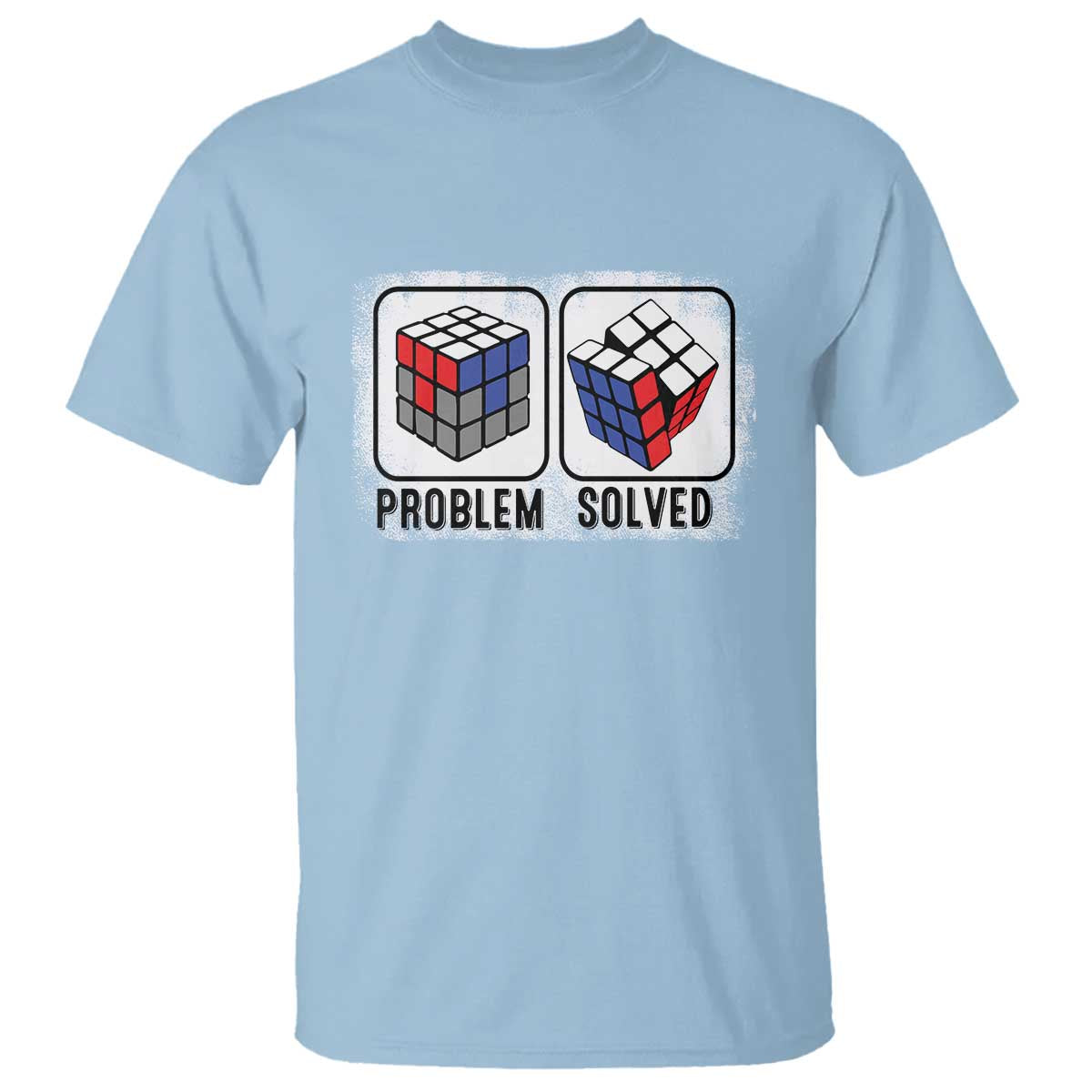 Competitive Puzzle Cube Rubik T Shirt Problem Solved Vintage Speed Cubing - Wonder Print Shop