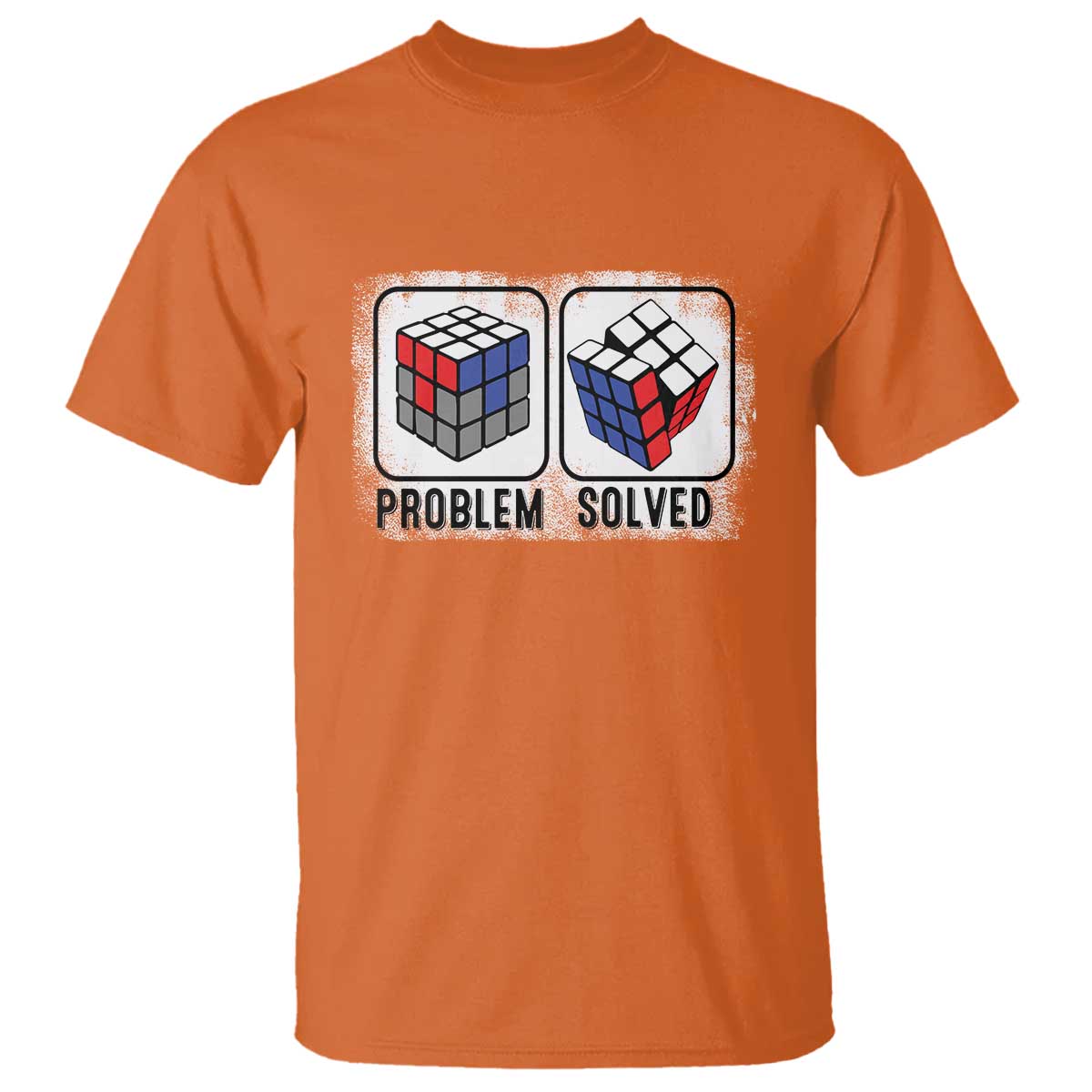 Competitive Puzzle Cube Rubik T Shirt Problem Solved Vintage Speed Cubing - Wonder Print Shop