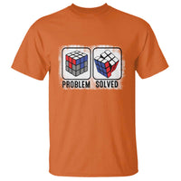 Competitive Puzzle Cube Rubik T Shirt Problem Solved Vintage Speed Cubing - Wonder Print Shop