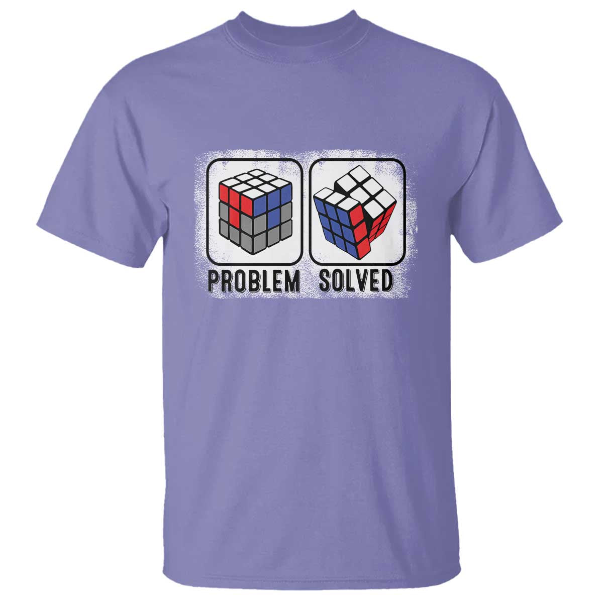 Competitive Puzzle Cube Rubik T Shirt Problem Solved Vintage Speed Cubing - Wonder Print Shop