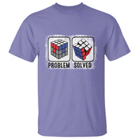 Competitive Puzzle Cube Rubik T Shirt Problem Solved Vintage Speed Cubing - Wonder Print Shop