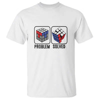 Competitive Puzzle Cube Rubik T Shirt Problem Solved Vintage Speed Cubing - Wonder Print Shop