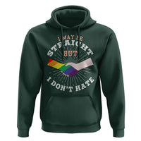 LGBT Gay Pride Hoodie I May Be Straight But I Don't Hate Rainbow Flag Hand - Wonder Print Shop