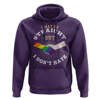 LGBT Gay Pride Hoodie I May Be Straight But I Don't Hate Rainbow Flag Hand - Wonder Print Shop