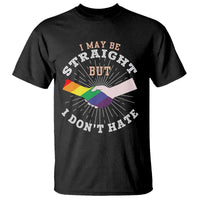 LGBT Gay Pride T Shirt I May Be Straight But I Don't Hate Rainbow Flag Hand - Wonder Print Shop