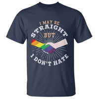 LGBT Gay Pride T Shirt I May Be Straight But I Don't Hate Rainbow Flag Hand - Wonder Print Shop