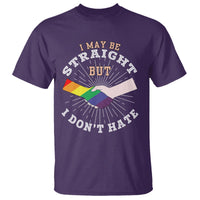 LGBT Gay Pride T Shirt I May Be Straight But I Don't Hate Rainbow Flag Hand - Wonder Print Shop