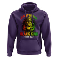 Juneteenth Black King Since 1865 Hoodie Cool Awesome Lion Flag - Wonder Print Shop