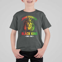 Juneteenth Black King Since 1865 T Shirt For Kid Cool Awesome Lion Flag - Wonder Print Shop