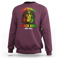 Juneteenth Black King Since 1865 Sweatshirt Cool Awesome Lion Flag - Wonder Print Shop