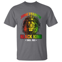Juneteenth Black King Since 1865 T Shirt Cool Awesome Lion Flag - Wonder Print Shop