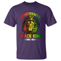 Juneteenth Black King Since 1865 T Shirt Cool Awesome Lion Flag - Wonder Print Shop