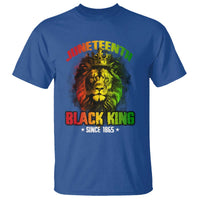Juneteenth Black King Since 1865 T Shirt Cool Awesome Lion Flag - Wonder Print Shop